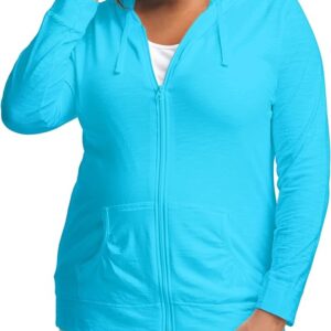 Just My Size Women's Full Zip Slub Hoodie Plus Size